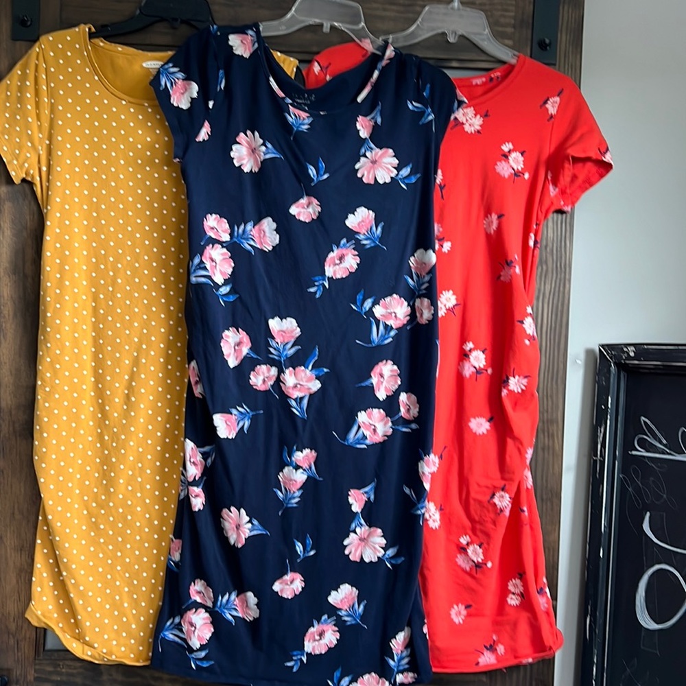 Three maternity dresses